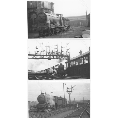 76 - Railway. B.R. Steam. A good collection of approx. 150, black and white, postcard size darkroom print... 