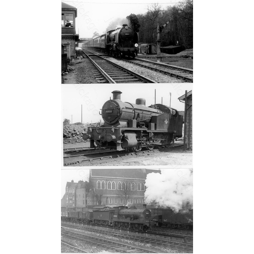 8 - Railway. B.R. Steam. A box of Approx. 750, black and white, postcard size prints. The prints feature... 