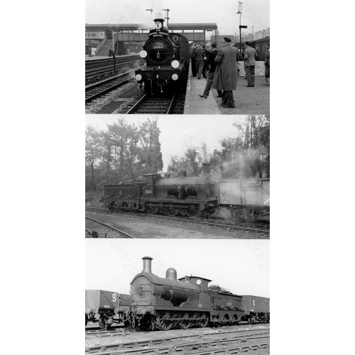 8 - Railway. B.R. Steam. A box of Approx. 750, black and white, postcard size prints. The prints feature... 