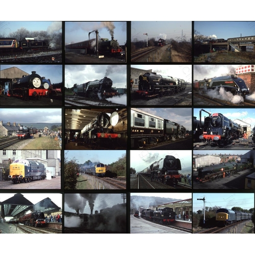 87 - Railway. Heritage Railways. A collection of mostly  Kodachrome 35mm colour slides, housed in a plast... 