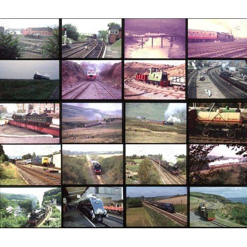 89 - Railway. Heritage Railways. A collection of 35mm colour slides, on mixed film stock and housed in a ... 