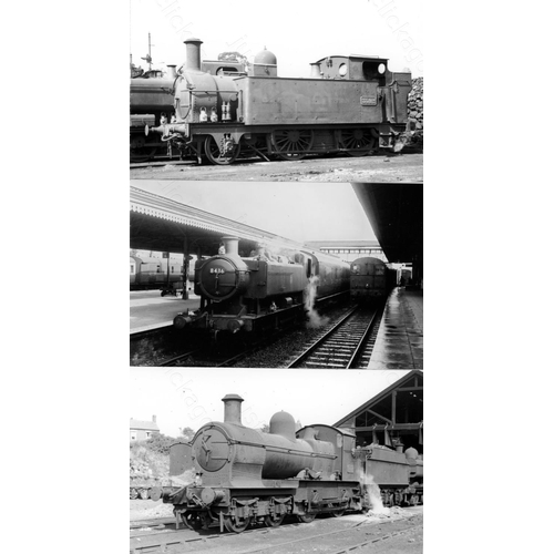 9 - Railway. B.R. Steam. A box of Approx. 650, black and white, postcard size prints. The prints feature...