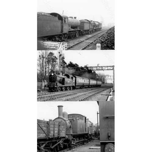 9 - Railway. B.R. Steam. A box of Approx. 650, black and white, postcard size prints. The prints feature...