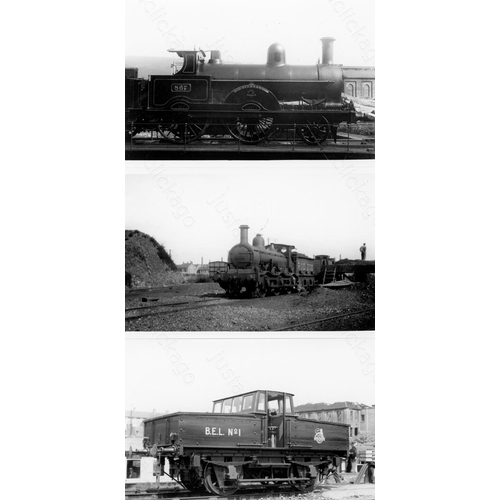 9 - Railway. B.R. Steam. A box of Approx. 650, black and white, postcard size prints. The prints feature...