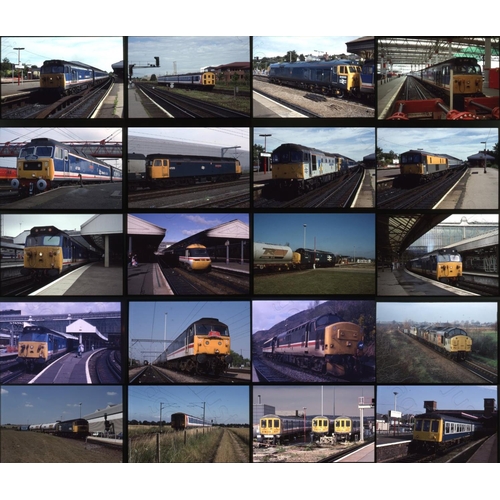 90 - Railway. Modern Traction. A collection of mostly  Kodachrome 35mm colour slides, housed in a plastic... 