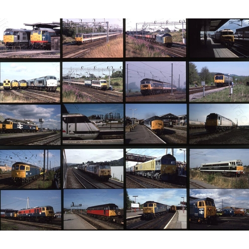 90 - Railway. Modern Traction. A collection of mostly  Kodachrome 35mm colour slides, housed in a plastic... 