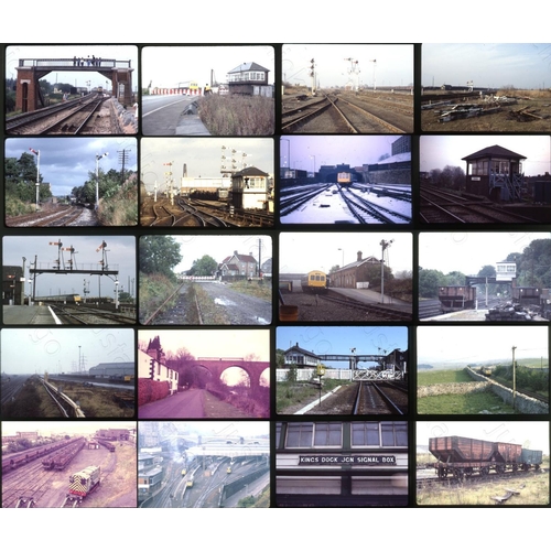 92 - Railway. Infrastructure. A collection of approx. 350 x 35mm, colour slides, on mixed film stock. The... 