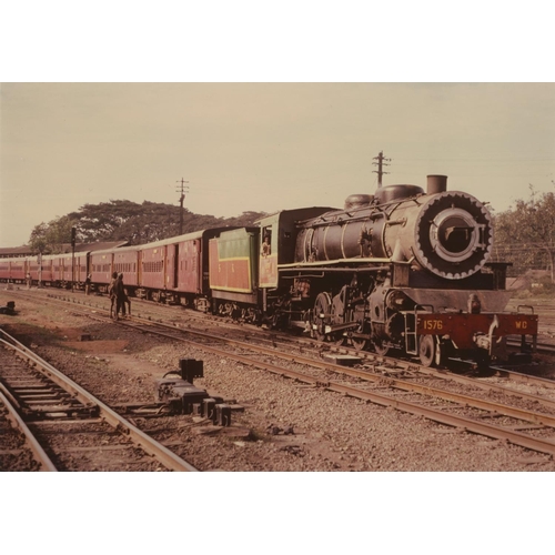 33 - Railway. Overseas Traction. An album (self adhesive type) of good quality, colour prints featuring s...