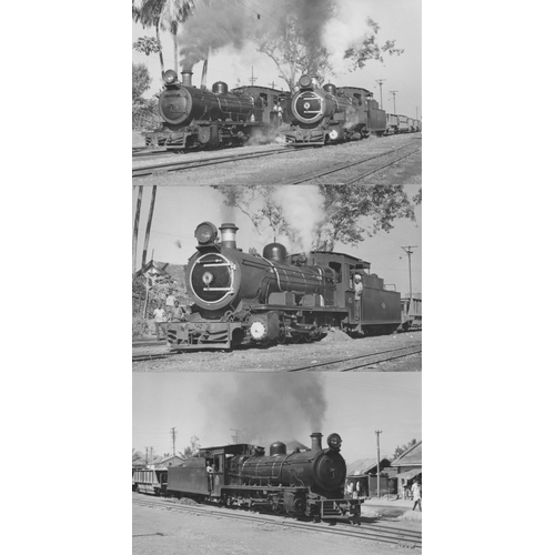 34 - Railway. Overseas Traction - INDIA. A selection of approx. 80, black and white, postcard size, black... 