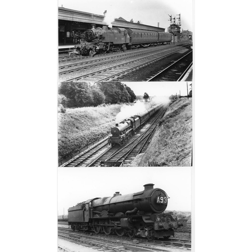 36 - Railway. B.R. Steam. A box of Approx. 700, black and white, postcard size prints. The prints are sli...