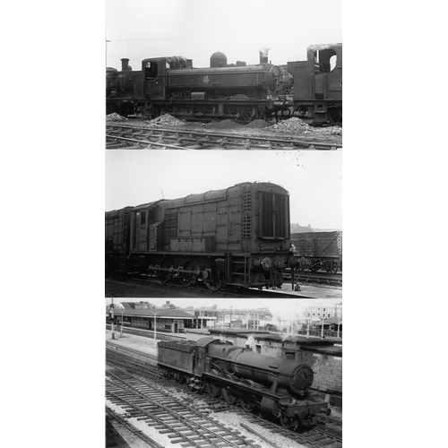 37 - Railway. B.R. Steam. A box of Approx. 700, black and white, postcard size prints. The prints are sli... 