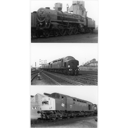 37 - Railway. B.R. Steam. A box of Approx. 700, black and white, postcard size prints. The prints are sli... 