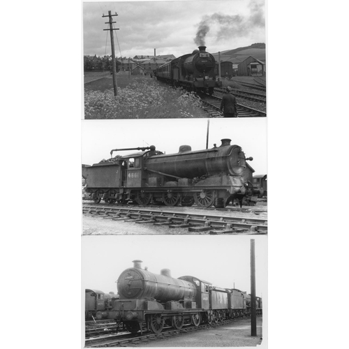 39 - Railway. B.R. Steam. A box of Approx. 750, black and white, postcard size prints. The prints are sli...