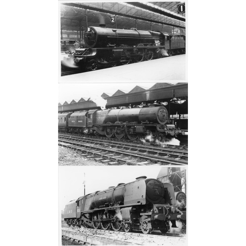 42 - Railway. B.R. Steam. A box of Approx. 750, black and white, postcard size prints. The prints are sli... 