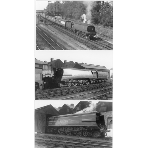 43 - Railway. B.R. Steam. A box of Approx. 750, black and white, postcard size prints. The prints are sli...