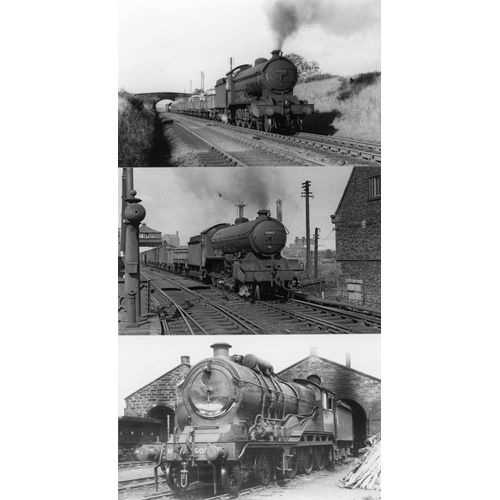 44 - Railway. B.R. Steam. A box of Approx. 750, black and white, postcard size prints. The prints are sli... 