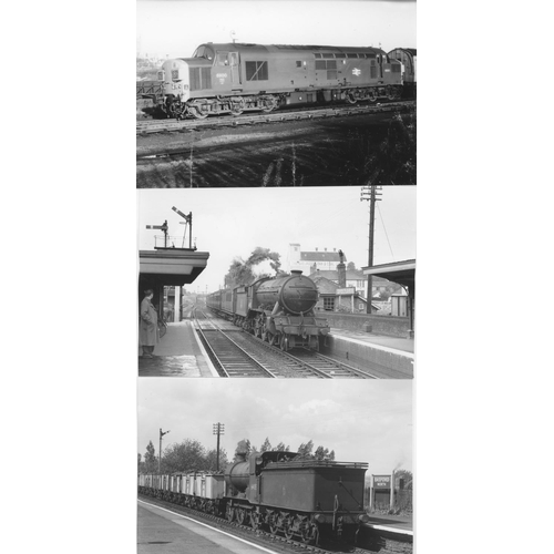 536 - Railway. B.R. Steam with some modern traction. A large box of approx. 1400, black and white, mostly,... 