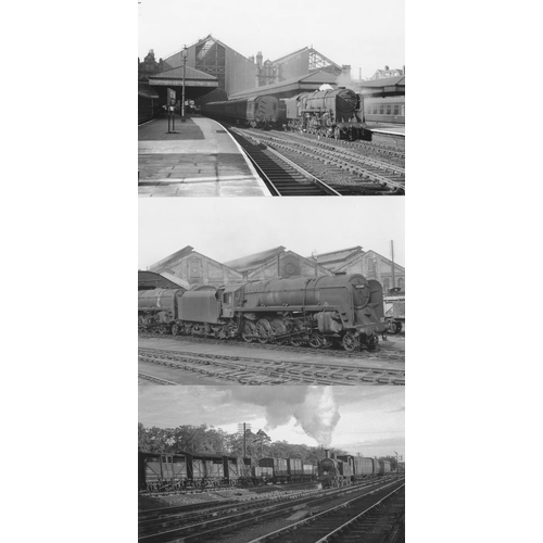 537 - Railway. B.R. Steam. A large box of approx. 1400, black and white, mostly, postcard size prints. The... 