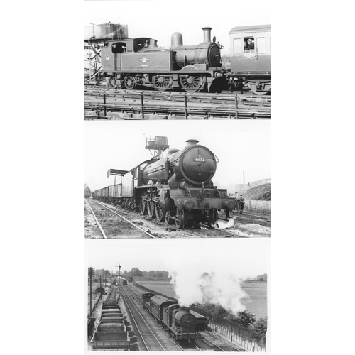 537 - Railway. B.R. Steam. A large box of approx. 1400, black and white, mostly, postcard size prints. The... 