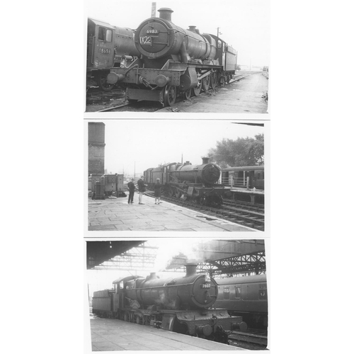 537 - Railway. B.R. Steam. A large box of approx. 1400, black and white, mostly, postcard size prints. The... 