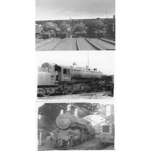 538 - Railway. B.R. Steam with some modern traction. A large box of approx. 1000+, black and white, mostly... 