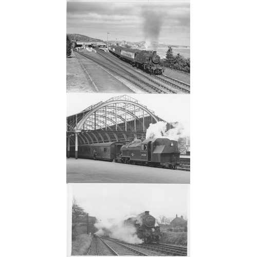 538 - Railway. B.R. Steam with some modern traction. A large box of approx. 1000+, black and white, mostly... 