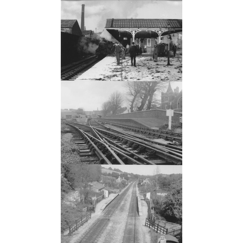 541 - Railway. Infrastructure. Approx. 100, black and white, postcard size prints. The digital copy prints... 