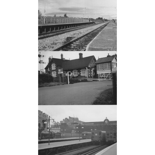 545 - Railway. Infrastructure. Approx. 100, black and white, postcard size prints. The digital copy prints... 