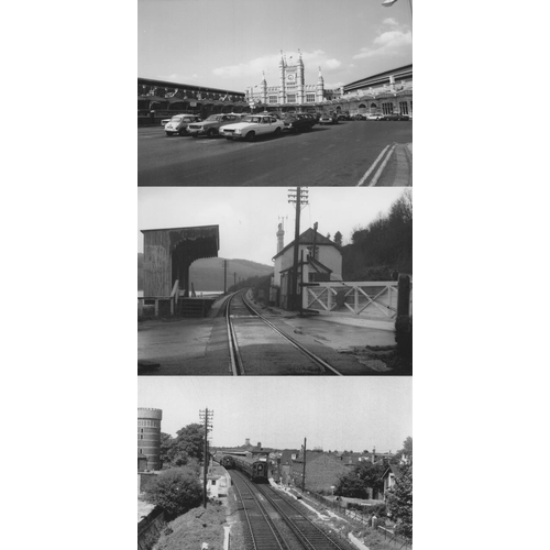 545 - Railway. Infrastructure. Approx. 100, black and white, postcard size prints. The digital copy prints... 