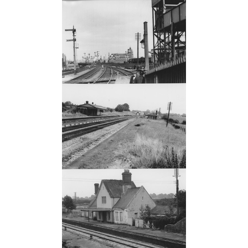 546 - Railway. Infrastructure. Approx. 100, black and white, postcard size prints. The digital copy prints... 