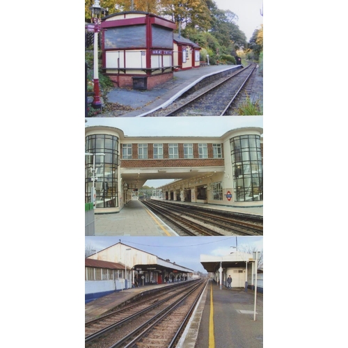 547 - Railway. Infrastructure. Approx. 200, colour, postcard size prints. The digital copy prints feature ... 