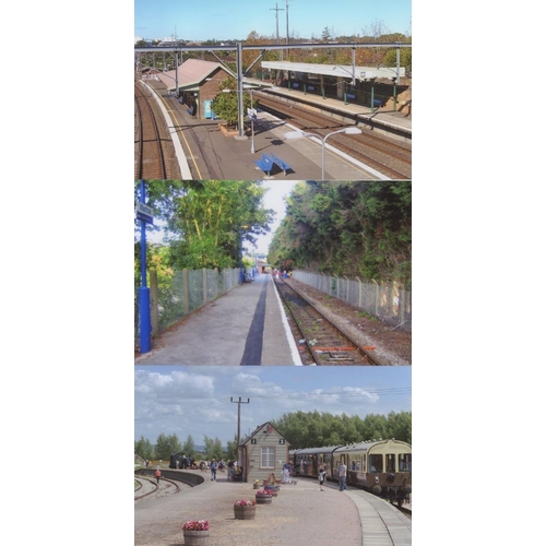 547 - Railway. Infrastructure. Approx. 200, colour, postcard size prints. The digital copy prints feature ... 