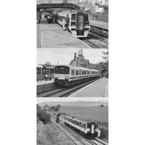 548 - Railway. Modern Traction. Approx. 200, black and white, postcard size prints. The digital copy print... 