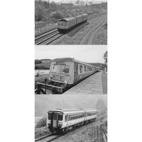 548 - Railway. Modern Traction. Approx. 200, black and white, postcard size prints. The digital copy print... 