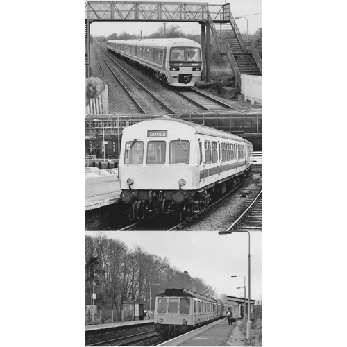 548 - Railway. Modern Traction. Approx. 200, black and white, postcard size prints. The digital copy print... 