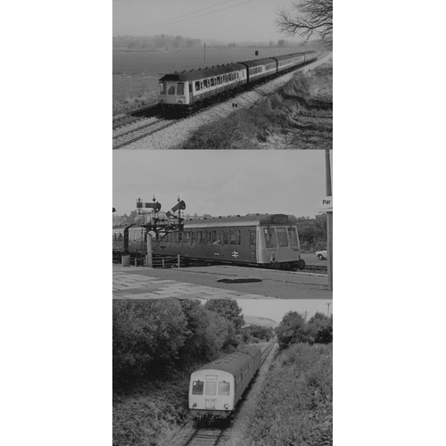 548 - Railway. Modern Traction. Approx. 200, black and white, postcard size prints. The digital copy print... 