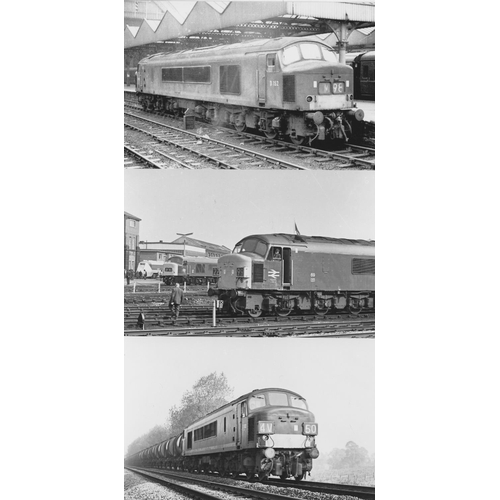 549 - Railway. Modern Traction. Approx. 300, black and white, with a few colour, postcard size prints. The... 