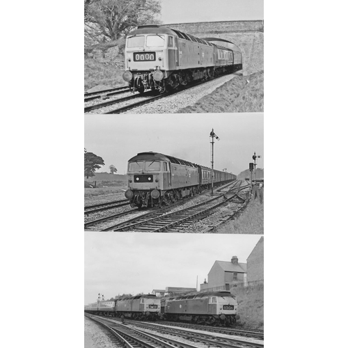 549 - Railway. Modern Traction. Approx. 300, black and white, with a few colour, postcard size prints. The... 