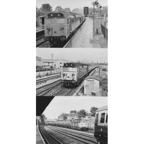 549 - Railway. Modern Traction. Approx. 300, black and white, with a few colour, postcard size prints. The... 