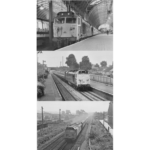 549 - Railway. Modern Traction. Approx. 300, black and white, with a few colour, postcard size prints. The... 