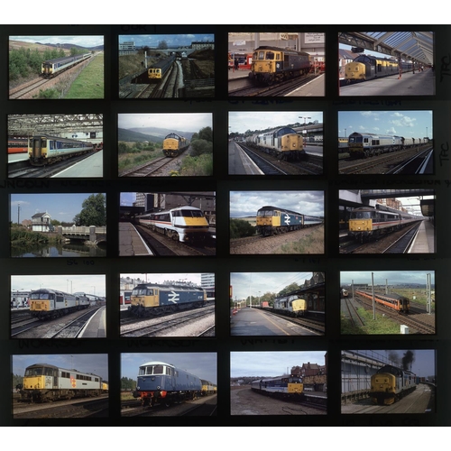 553 - Railway. Modern Traction. A slipcase slide album with approx. 475 x 35mm, colour slides, on Kodak fi... 