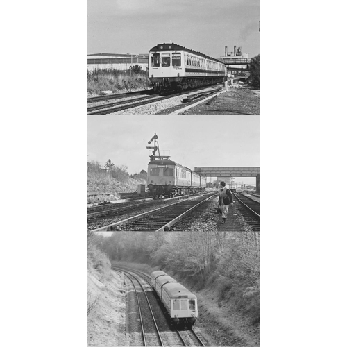 556 - Railway. Modern Traction. Approx. 200, black and white, with a few colour, postcard size prints. The... 