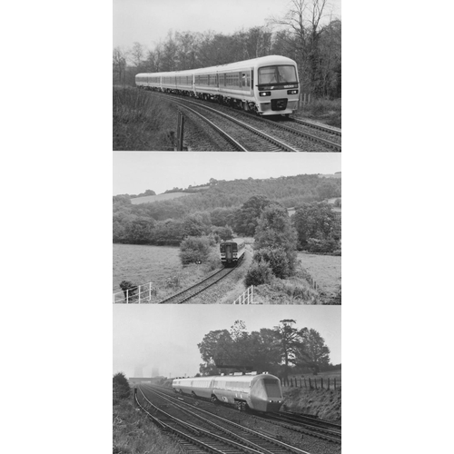 556 - Railway. Modern Traction. Approx. 200, black and white, with a few colour, postcard size prints. The... 