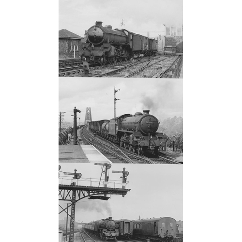 558 - Railway. B.R. Steam. Approx. 300, black and white, postcard size prints. NB. There is a lot of dupli... 