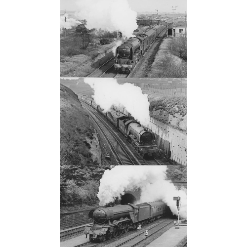 558 - Railway. B.R. Steam. Approx. 300, black and white, postcard size prints. NB. There is a lot of dupli... 