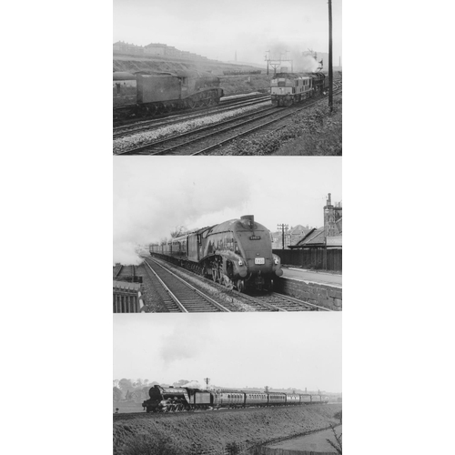 558 - Railway. B.R. Steam. Approx. 300, black and white, postcard size prints. NB. There is a lot of dupli... 