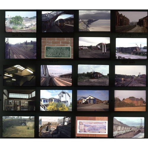 561 - Railway. Infrastructure. A good collection of approx. 128 x 35mm, colour slides, on mixed film stock... 