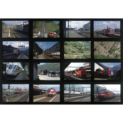 562 - Railway. Overseas Traction. A small collection of 34 x 35mm, colour slides on Fuji and Agfa film sto... 