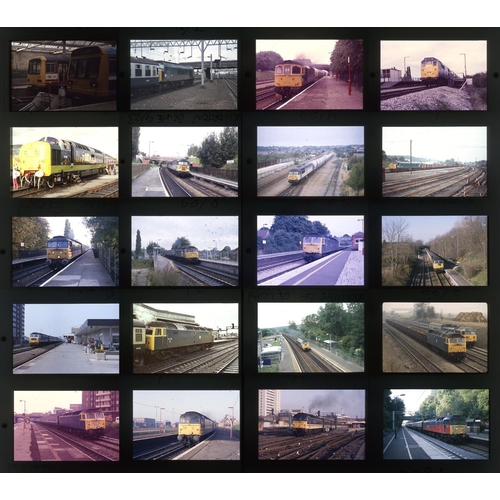 563 - Railway. Modern Traction. Approx. 178 x 35mm, colour slides, mostly on Agfa film stock. The slides d... 