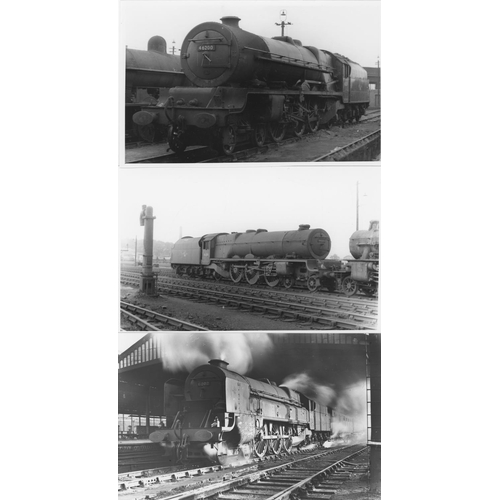 567 - Railway. L.M.S. Locomotives-Named and unnamed. A superb collection of commercial black and white pri... 